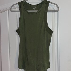 Women’s medium olive green razorback tank top, old navy